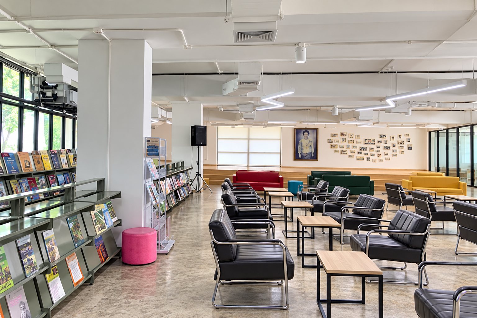 หอสมุดกลาง — บรรยากาศหอสมุดกลางและ Co-working Space รูปที่ 1